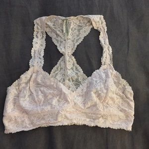Light Pink Free People Lace Bralette Size L